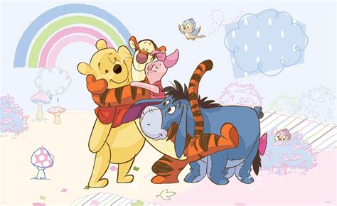 Disney Winnie Pooh Piglet Tigger Eeyore Wallpaper Mural - Disney Winnie ...