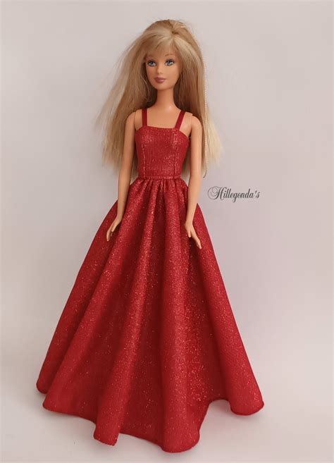 Red sparkle dress - Hillegonda's Doll Boutique