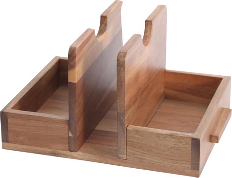 Amazon.com: LOCDION Napkin Holder for Table,Wooden Napkins Holder with ...
