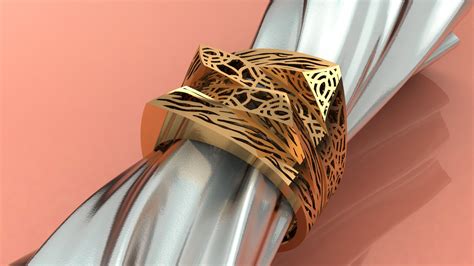 Бесплатный STL файл Четырехстороннее кольцо 💍 ・3D-печатный объект для ...