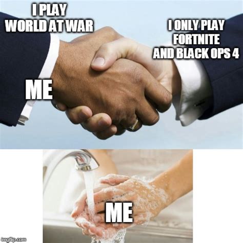 hand shake hand wash imgflip