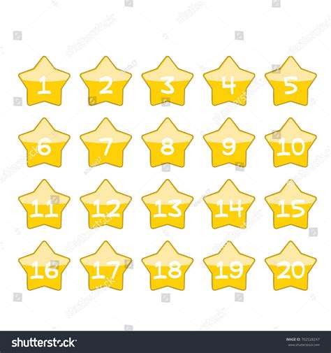 Kids Stars Number Numbers Stars Texture: เวกเตอร์สต็อก (ปลอดค่า