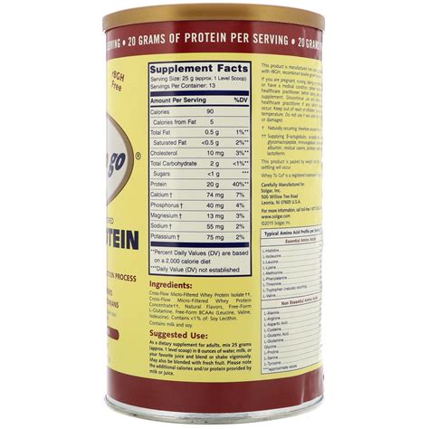 Solgar, Whey To Go, Whey Protein Powder, Vanilla, 12 oz (340 g) - iHerb