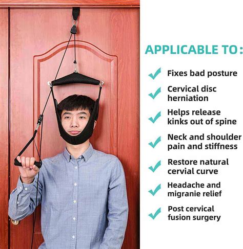Overdoor Cervical Traction Device, Self Home Neck Decompression Device