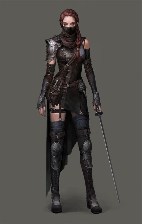 Assassin, Si Woo Kim | Warrior woman, Character portraits, Concept art