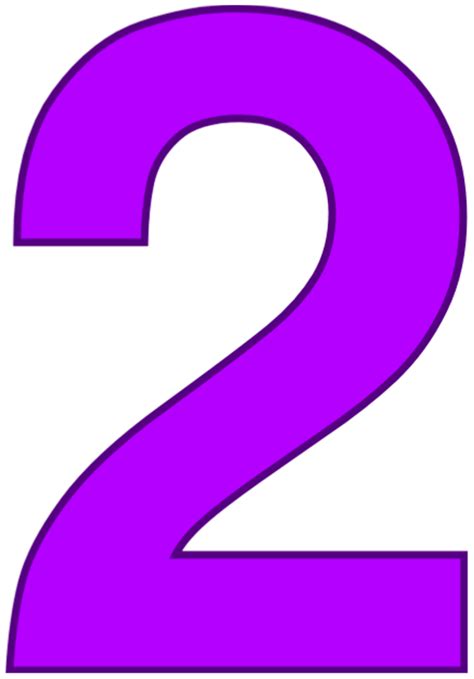 number  clipart purple