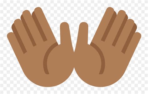 Open Hands Emoji Clipart - Open Hands Emoji Meaning - Png Download ...