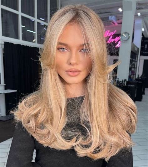 cute curtain bangs ideas blonde hair lang haar kapsels kleur haar