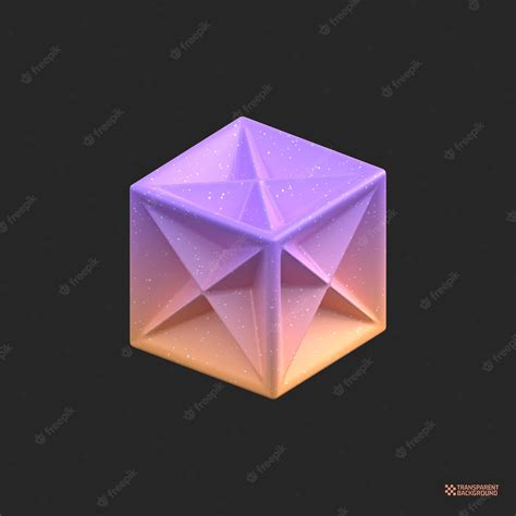 Premium PSD | 3d rendering abstract gradient object art geometric shapes