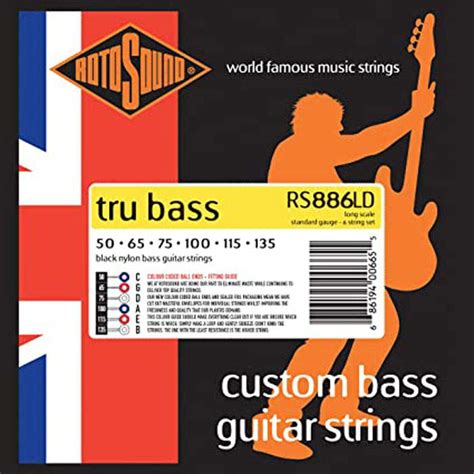 ROTOSOUND RS88LD BLACK NYLON FLATWOUND BASS GUITAR STRINGS