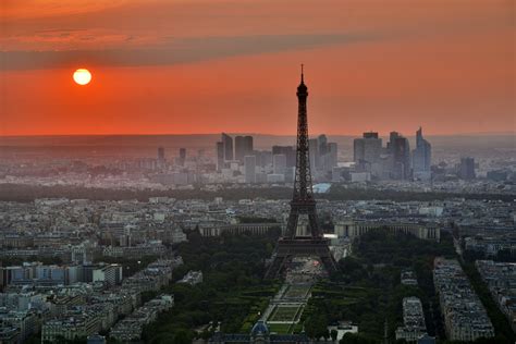 sunset  paris france image  stock photo public domain photo