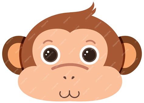 Cute Monkey Cartoon Face