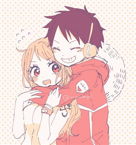 モンキー・D・ルフィ ,ナミ(ワンピース) 「ルナミ」|もなこのイラスト