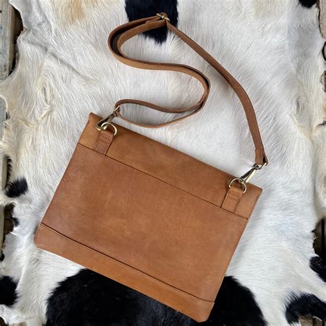 raw leather laptop sleeve  strap sunshine barossa australia