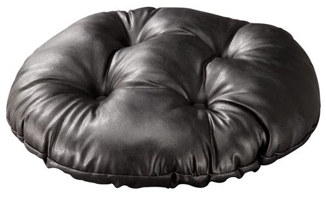 Faux Leather Tufted Bar Stool Cushion, Black - Walmart.com