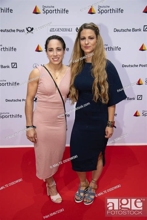 Katharina MENZ, judoka, left, Giovanna SCOCCIMARRO, judoka, red carpet ...