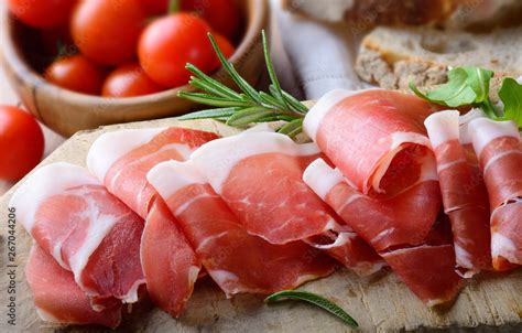 Raw ham Stock Photo | Adobe Stock