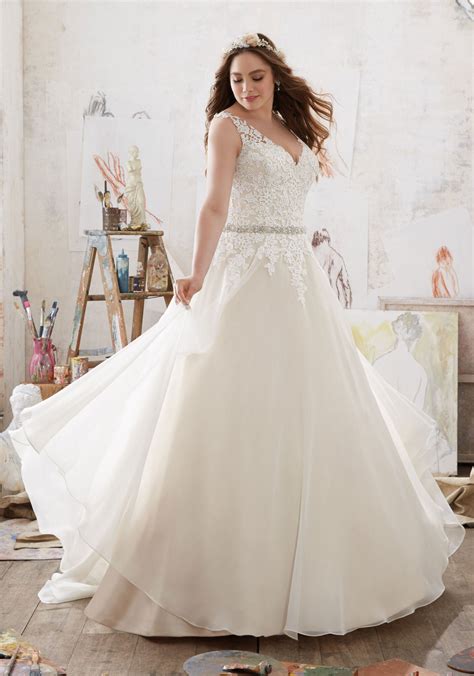 A-Line Tulle Beading Bridal Gown Custom Plus Size Lace Wedding Dress