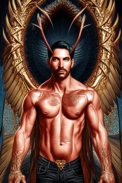 Lucifer Morningstar 8k Resolution Concept Art Portrait · Creative Fabrica