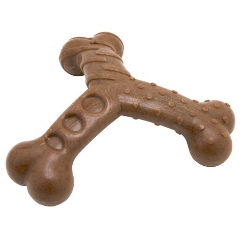 Chew King Textured Bacon Flavored Nylon Wishbone Dog Chew Toy - Walmart.com