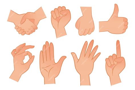 Ensemble d'illustration de gestes de la main | Vecteur Gratuite
