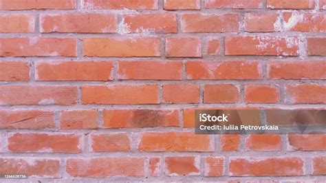 dinding bata terbuat  batu bata merah cerah permukaan