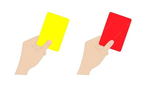 Cartão Amarelo E Vermelho - Cartão de futebol amarelo e vermelho Cartão amarelo e vermelho na mão ...