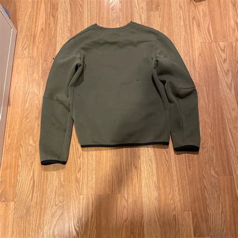 Dark green Nike tech fleece crewneck Size small 2... - Depop