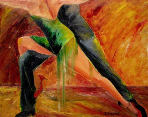 Argentine Tango Painting, Original on Canvas, Tango Couple Dancers in ...