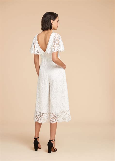 Victoria Lace Wedding Jumpsuit, White | WHISTLES