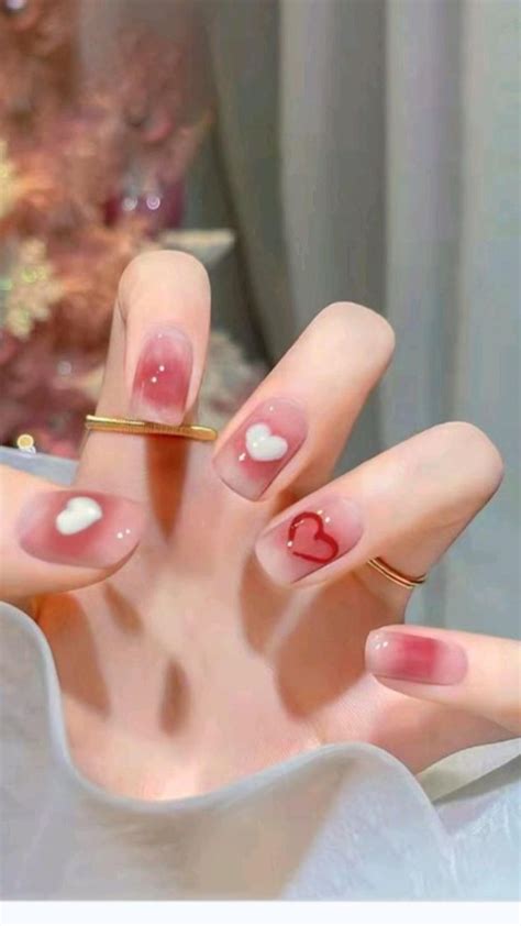короткие корейский маникюр | Дизайнерские ногти, Красивые ногти ...