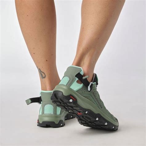 Salomon TECHAMPHIBIAN 5 W - Dámská turistická obuv - světle zelená ...
