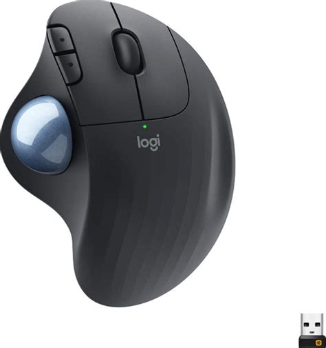 Logitech Ergo M575 Wireless Trackball Mouse, Ergonomic Design, Control ...