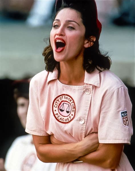 Mae Mordabito (Madonna), center fielder, Rockford Peaches, A League of ...