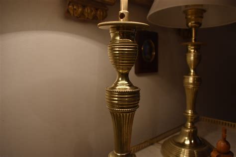 Pair Of Bronze Lamps