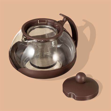 Чайник заварочный стеклянный KONONO с фильтром, ситечком Заварник для ...