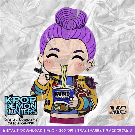 RUMI (from Kpop Demon Hunters) Digital Drawn by Kiva's Paper - PNG 300