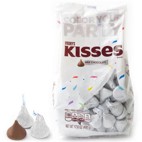 White Hershey's Kisses - 17.6 oz Bag • Chocolate Candy Delights • Bulk ...