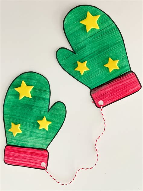 Easy Mitten Craft with Free Printable Mitten Template