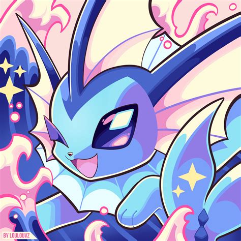 Vaporeon Fanart by LoulouVZ on DeviantArt