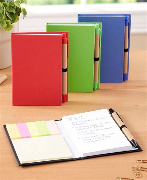 Set of 4 Pocket Notepads with Pens | Note pad, Pocket notepad, Sticky notes