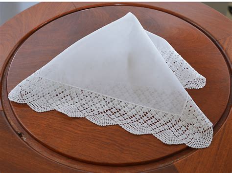 saint george lace trims handkerchief   lace trims monogrammable