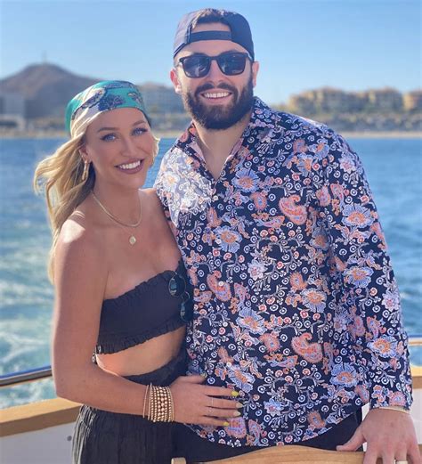 Baker Mayfield's wife Emily 'emotional' as they leave Cleveland