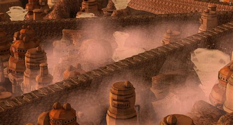 Download A picturesque view of the Hidden Sand Village at sunset ...