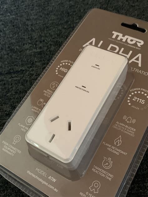 Thor Alpha 1 Single Outlet Forward Facing Power Filter & Surge Protect