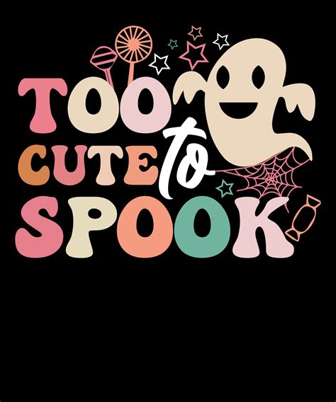 Too Cute to Spook Toddler Retro Kids Cute Halloween Clothes T shirt