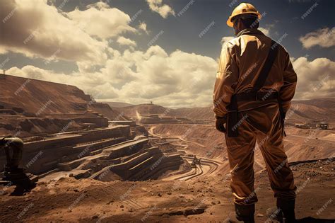 premium photo  male miner