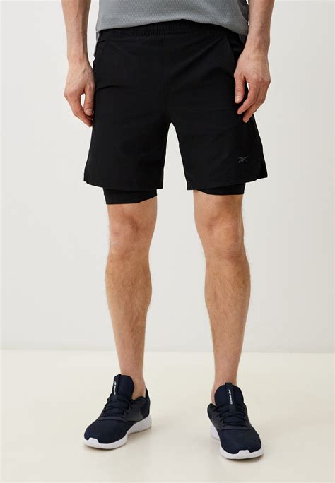 Шорты спортивные Reebok STRENGTH SHORT 4.0 2-IN-1, цвет: черный ...