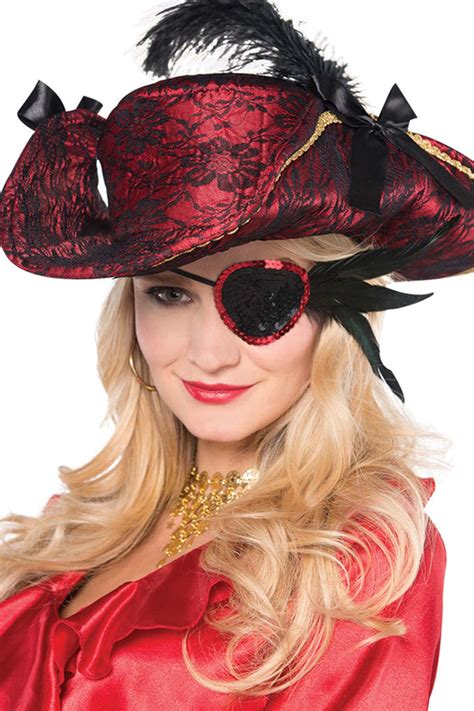 Sequin Pirate Eye Patch Costume Accessory
