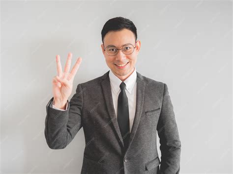 Premium Photo | Happy Asian boss manager business man wears black suit